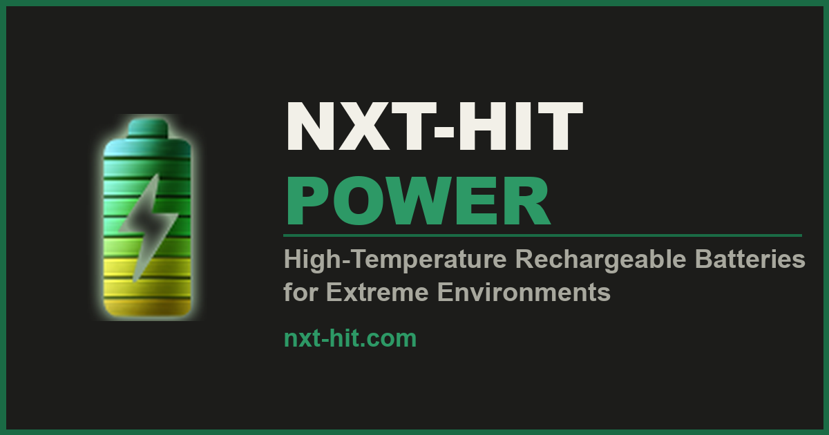 NXT-HIT Power | High-Temperature Rechargeable Batteries
